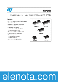 STMicroelectronics M27C160 datasheet