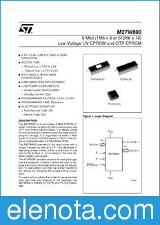 STMicroelectronics M27W800 datasheet