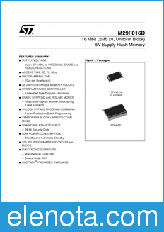 STMicroelectronics M29F016D datasheet