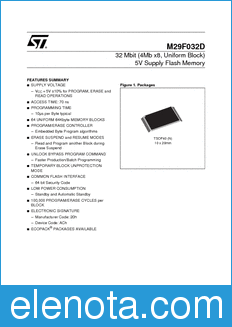 STMicroelectronics M29F032D datasheet