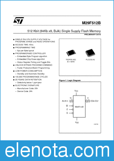 STMicroelectronics M29F512B datasheet