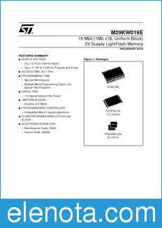 STMicroelectronics M29KW016E datasheet