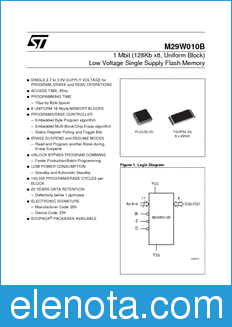 STMicroelectronics M29W010B datasheet