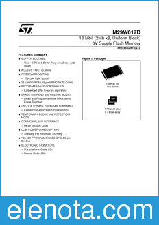 STMicroelectronics M29W017D datasheet