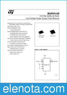 STMicroelectronics M29W512B datasheet