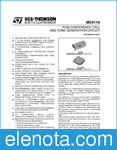 STMicroelectronics M34116B1 datasheet