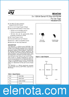STMicroelectronics M34C00-W datasheet