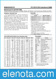 Samsung M366S3253CTS datasheet
