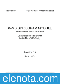 Samsung M368L0914BT1 datasheet