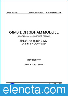Samsung M368L0914DT2 datasheet