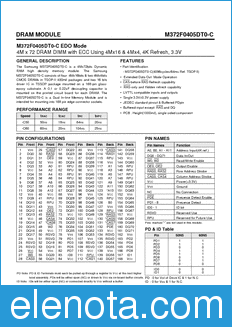 Samsung M372F0405DT0-C datasheet