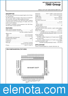 Mitsubishi M37560MF-XXXFP datasheet