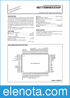 Mitsubishi M37736M4BXXXGP datasheet