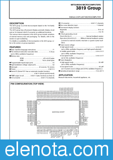 Mitsubishi M38197MA-XXXKP datasheet