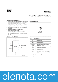 STMicroelectronics M41T80 datasheet