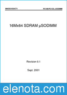 Samsung M463S1654CT1 datasheet