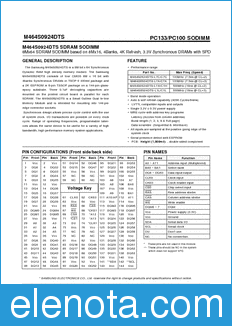 Samsung M464S0924DTS datasheet