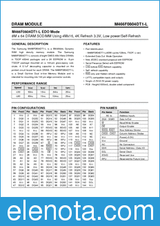 Samsung M466F0804DT1-L datasheet