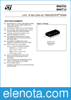 STMicroelectronics M48T02 datasheet