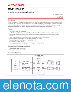 M51132L/FP Datasheet PDF (342 KB) Renesas