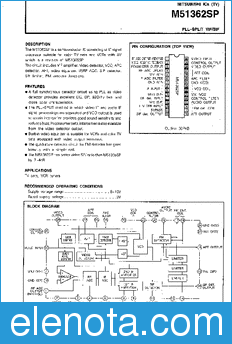 Mitsubishi M51362SP datasheet
