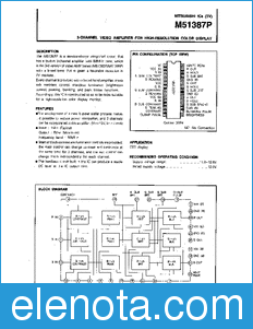 Mitsubishi M51387P datasheet