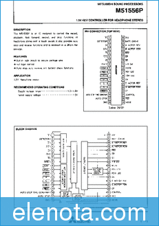 Mitsubishi Electric M51556P datasheet