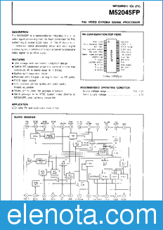 Mitsubishi M52045FP datasheet