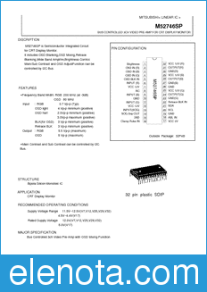 Mitsubishi M52746SP datasheet