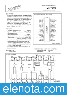 Mitsubishi M52757FP datasheet