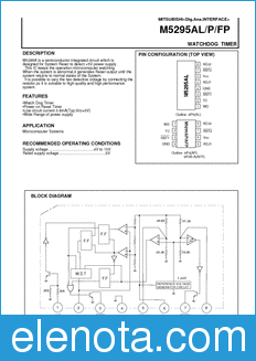 Mitsubishi M5295AFP datasheet