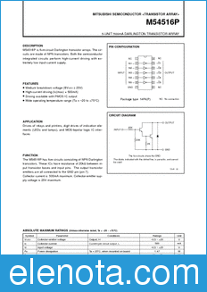 Mitsubishi M54516P datasheet