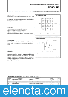 Mitsubishi M54517P datasheet