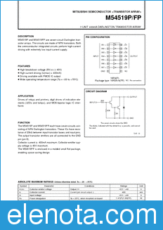 Mitsubishi M54519P/FP datasheet