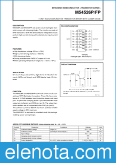 Mitsubishi M54526P/FP datasheet