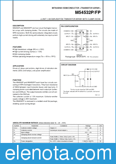 Mitsubishi M54532P/FP datasheet