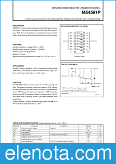 Mitsubishi M54561P datasheet