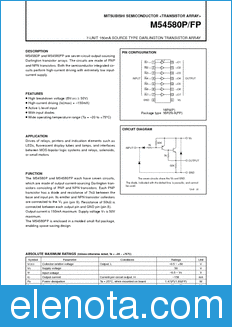Mitsubishi M54580P/FP datasheet