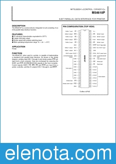 Mitsubishi M54610P datasheet