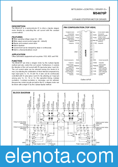 Mitsubishi M54670P datasheet