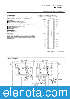 Mitsubishi M54678FP datasheet