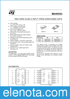 STMicroelectronics M54HC03 datasheet