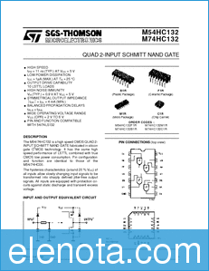 SGS (STMicroelectronics) M54HC132 datasheet