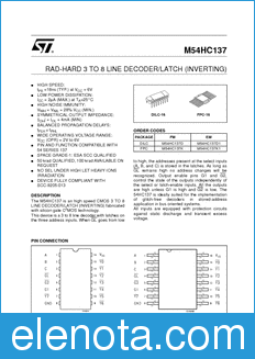 STMicroelectronics M54HC137 datasheet