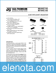 SGS (STMicroelectronics) M54HC195 datasheet