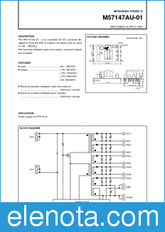 Mitsubishi M57147AU-01 datasheet