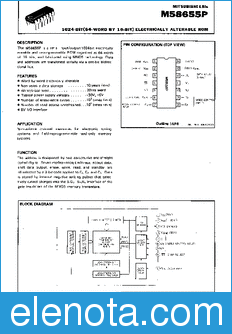 Mitsubishi M58655P datasheet
