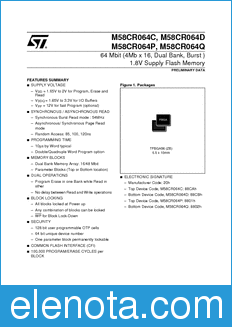 STMicroelectronics M58CR064C datasheet