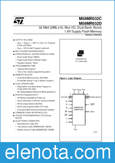 STMicroelectronics M58MR032C datasheet