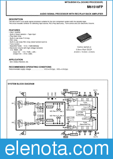 Mitsubishi M61518FP datasheet